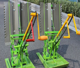 Two Row Hand Cranked Manual Rice Transplanter