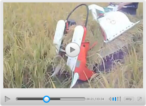 Half-feed Rice Harvester